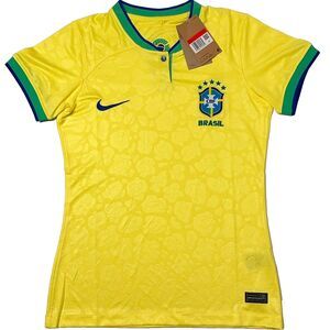 NWT Nike Brazil 2022/23 Stadium Home Women's Dri-Fit Soccer Shirt Women's Size L